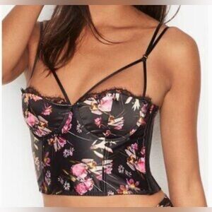 Victoria’s Secret Floral Lace Accent Sheer Back Bustier